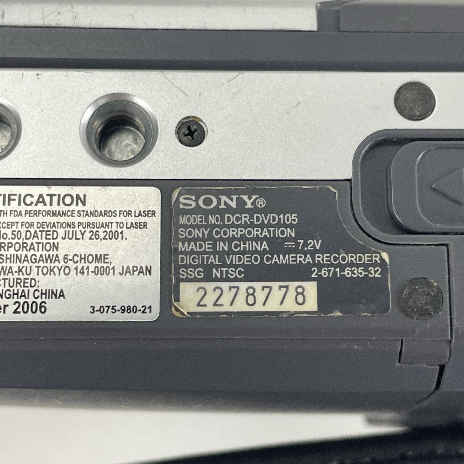 Sony Handycam DCR-DVD105E Tested & Reset No Power Cord No Disc8