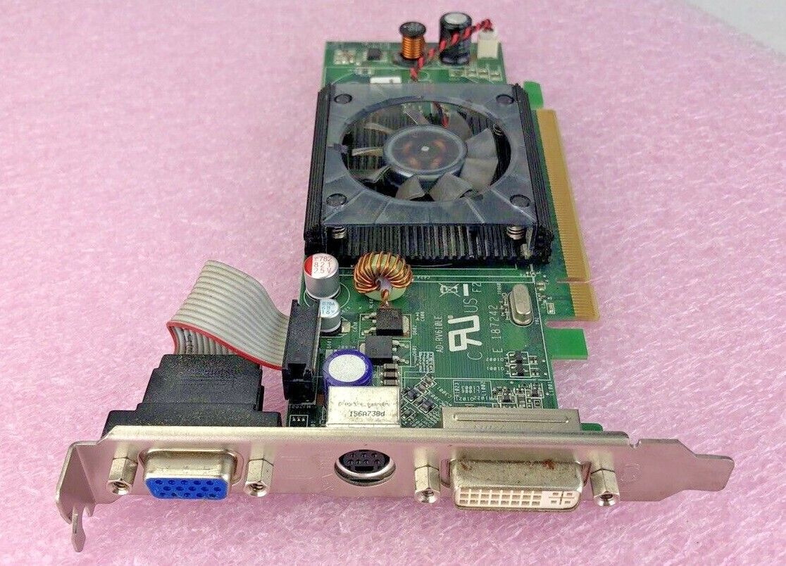 Asus ATI 0WX085 ad-rv610le Radeon HD2400 Pro 128MB VGA DVI GPU (Lot of 2)