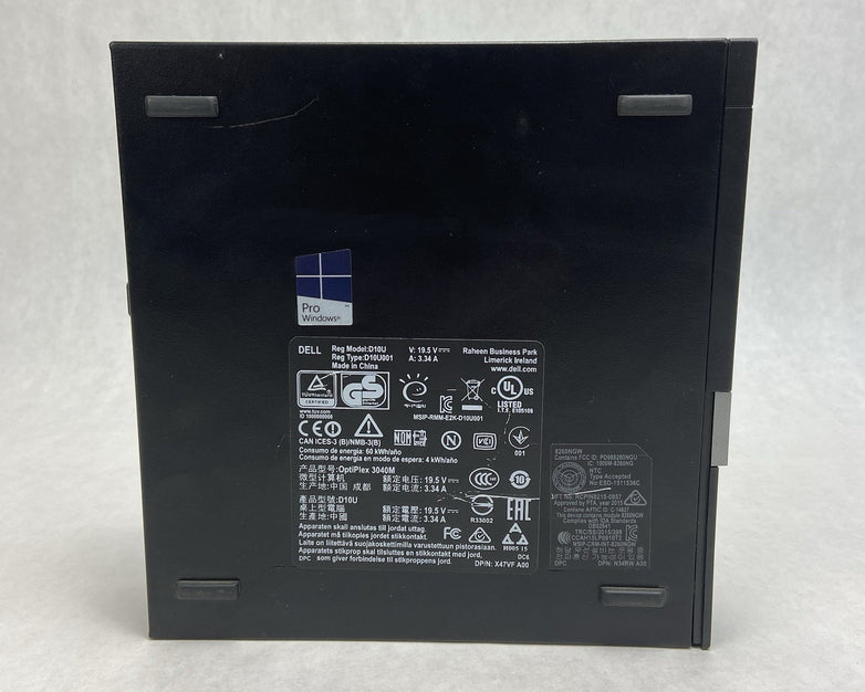 Dell Optiplex 3040 Micro Intel Core i5-6500T 2.5GHz 8GB RAM w/AC No HDDOS