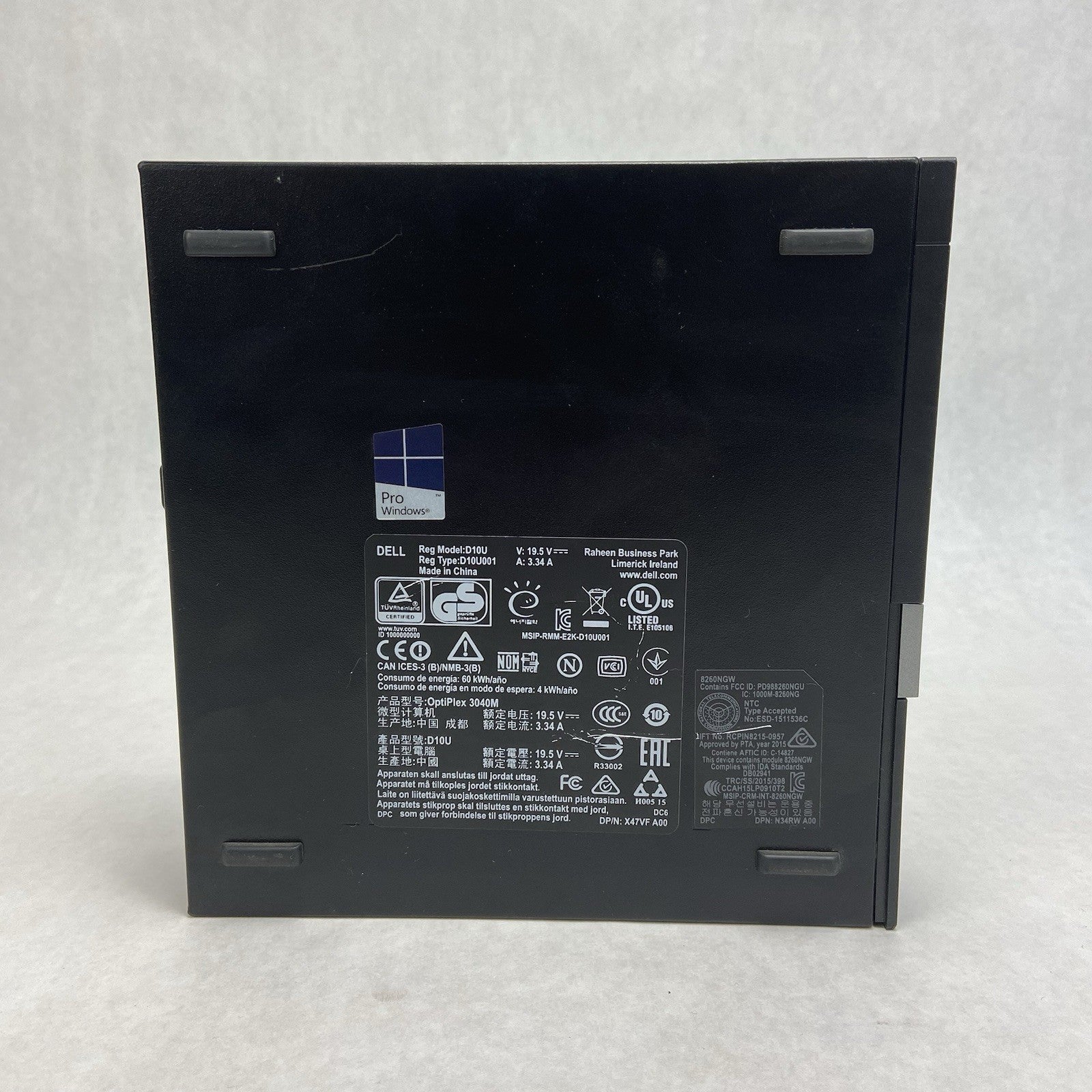 Dell Optiplex 3040 Micro Intel Core i5-6500T 2.5GHz 8GB RAM w/AC No HDDOS4