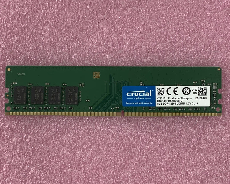 Crucial CT8G4DFRA266.C8FJ 8 GB  DDR4-2666 UDimm CL19 Desktop Memory Ram