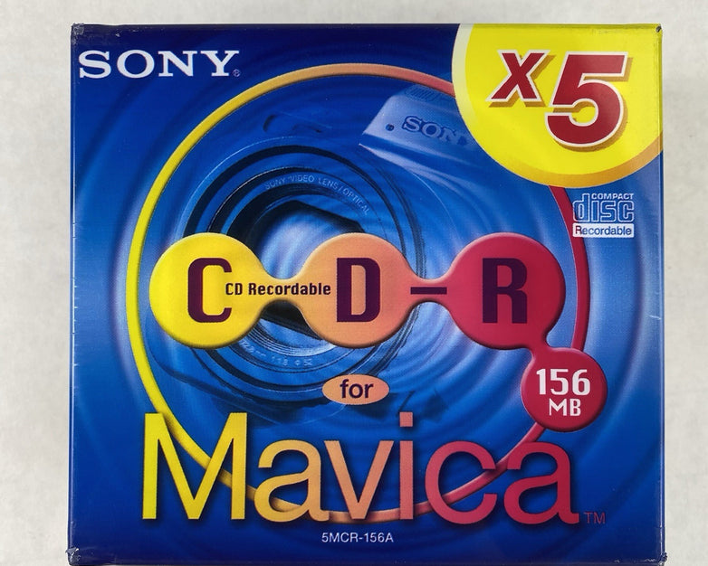 Sony 5MCR-156A  CDR Mavica 8cm 156MB Recordable CD Disc 5 Pack Sealed (Lot of 2)