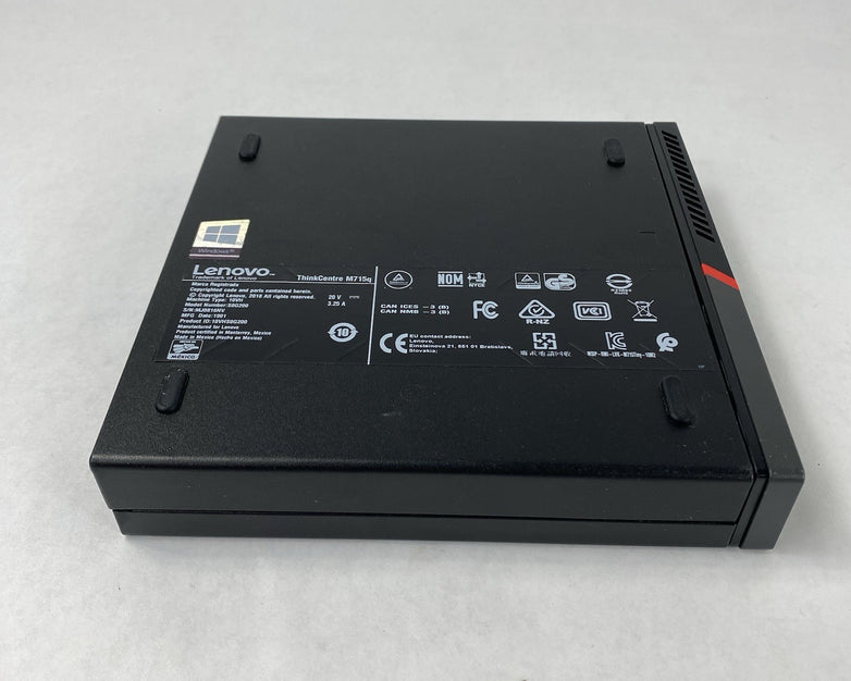 Lenovo ThinkCentre M715Q Micro AMD A6-9500E 3GHz 1x4GB RAM No HDD/OS/AC