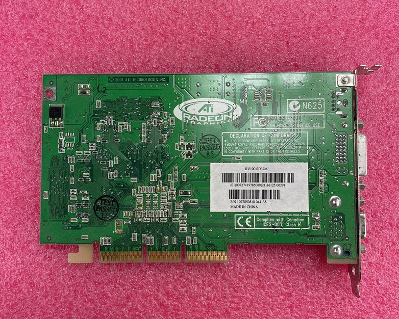 ATI Radeon RV100 SD32M 32MB AGP Graphics Card