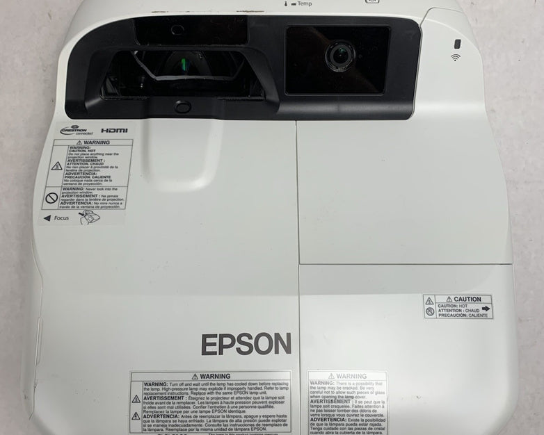 Epson BrightLink 595Wi H599A LCD Projector 1876 Lamp Hours - No Remote Loud Fan