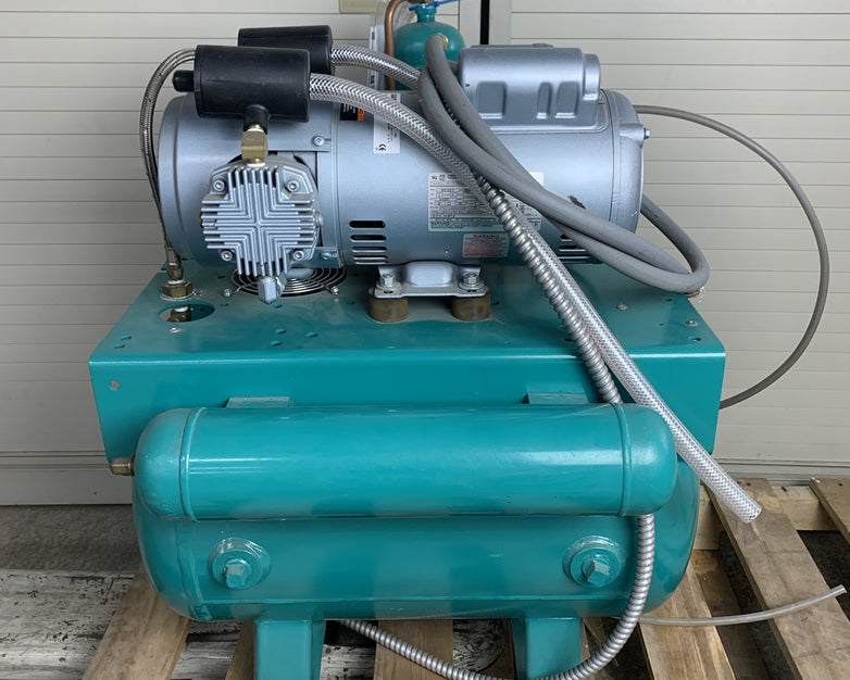 ADP Apollo A0C0S22D Dental Air Compressor Unit Oil Lubricated 1HP 230V