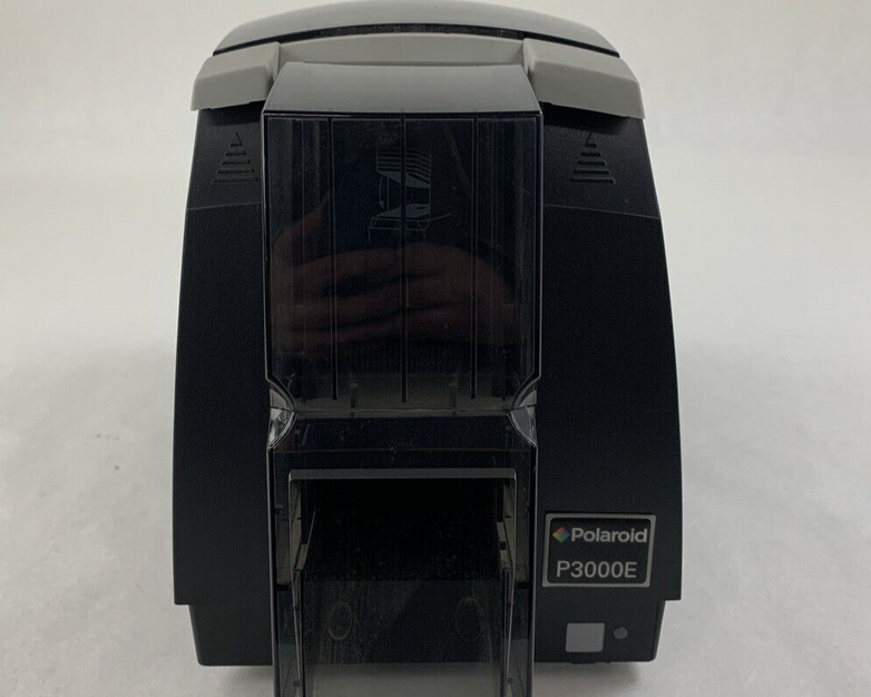 Polaroid P3000E Single-Sided Multi-Color ID Card Printer Power Tested No Ribbon