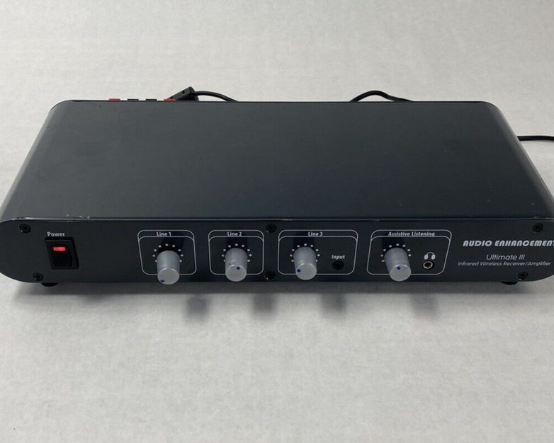 Audio Enhancement Ultimate III Infrared Wireless Receiver/Amplifier Power Tested