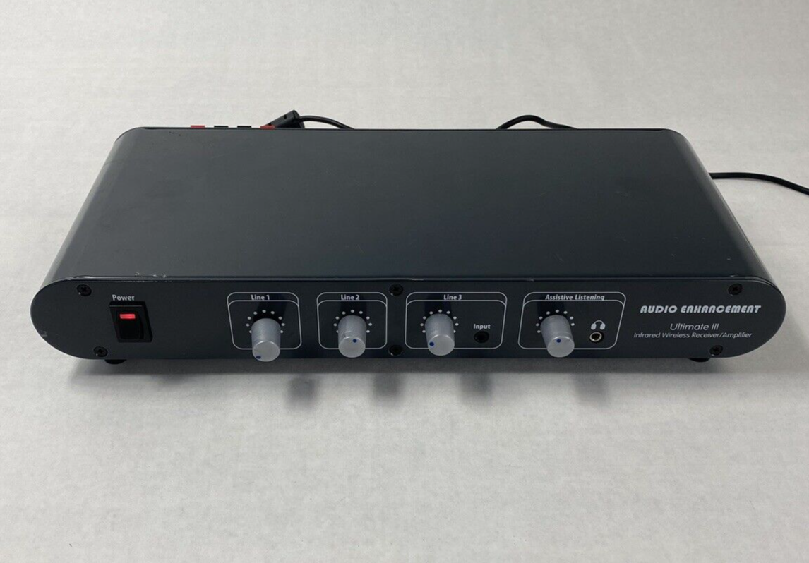 Audio Enhancement Ultimate III Infrared Wireless Receiver/Amplifier Power Tested