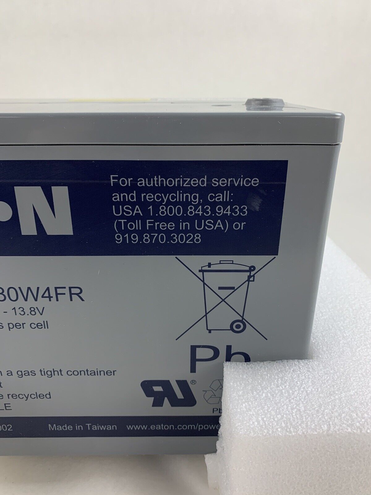 Eaton PWHR12280W4FR VRLA Replacement Battery Old Stock Box Opened