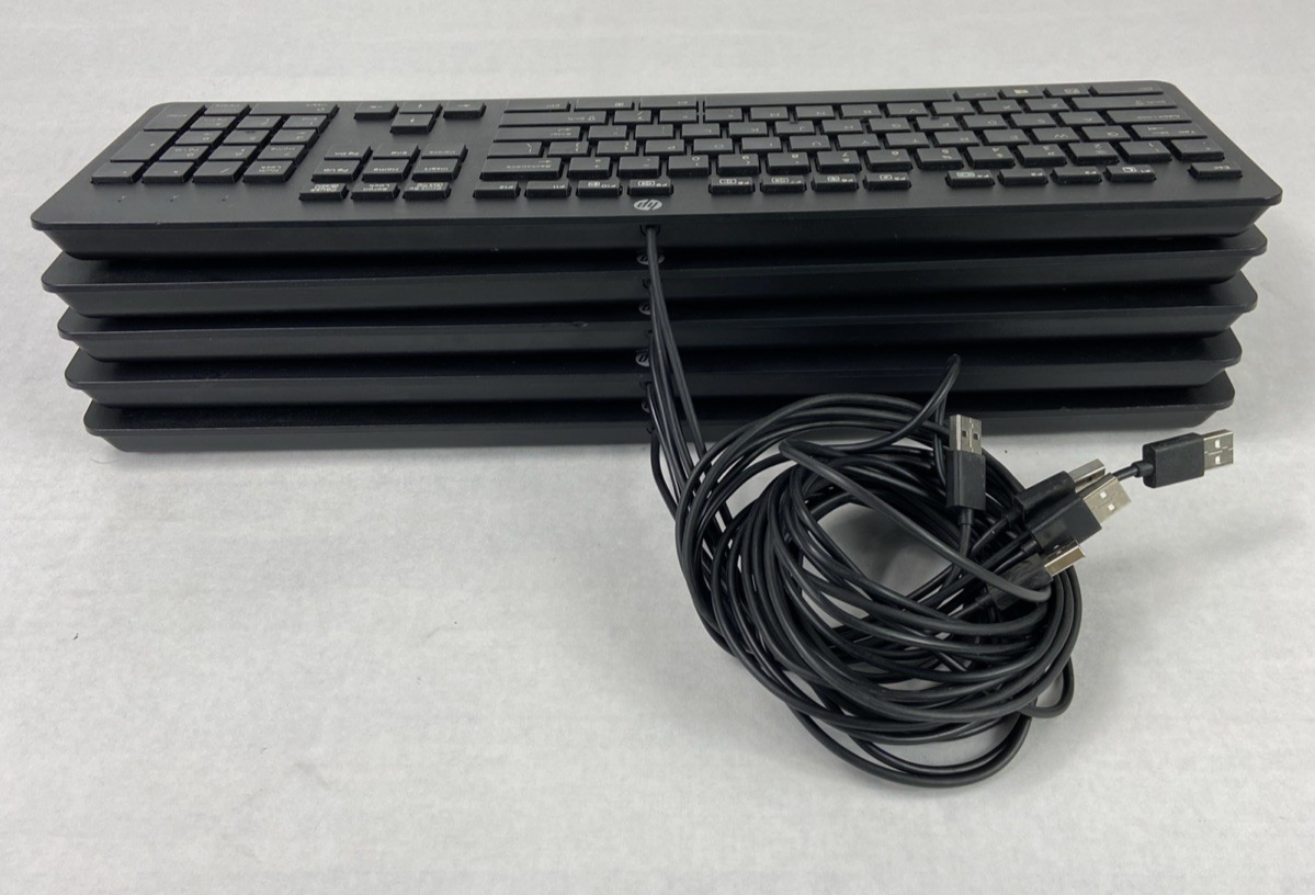 Lot of 5 (Five) Hewlett Packard HP PH0U Black Wired USB