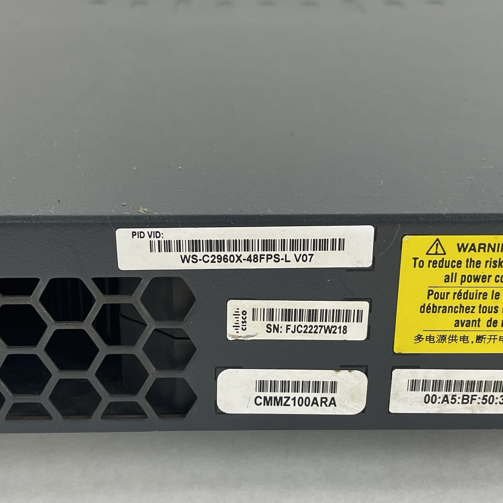 Cisco WS-C2960x-48FPS-L V07 48 Port Ethernet Switch Tested and Reset10