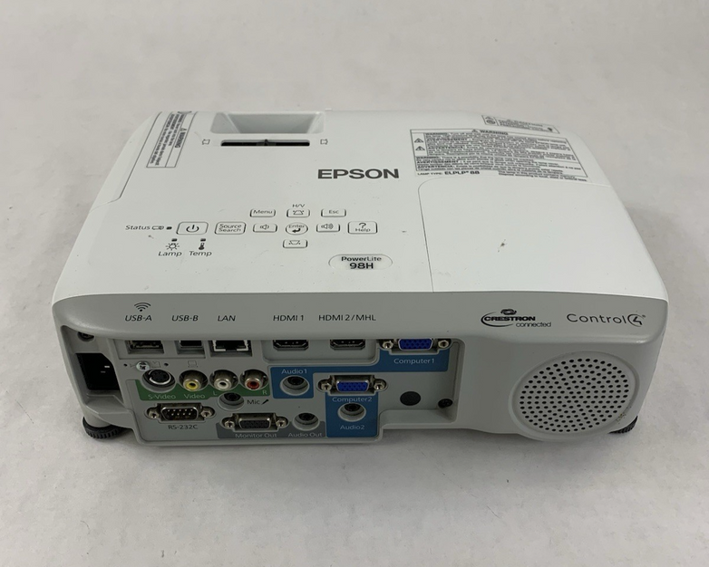 Epson PowerLite 98H H687A LCD Lamp Projector 1738 Lamp Hours - No Remote