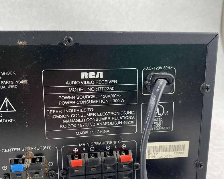 RCA RT2250 Home Theater 300W 5.1 Surround Sound Stereo Receiver
