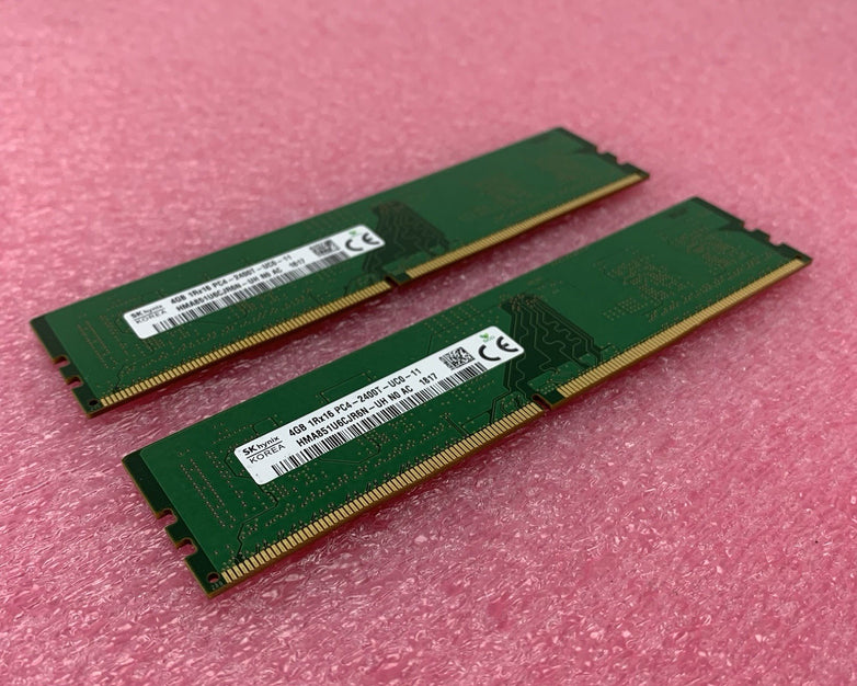 SK Hynix HMA851U6CJR6N-UH PC4-2400T-UC0-11 4GB 1Rx16 Desktop Memory RAM Lot of 2