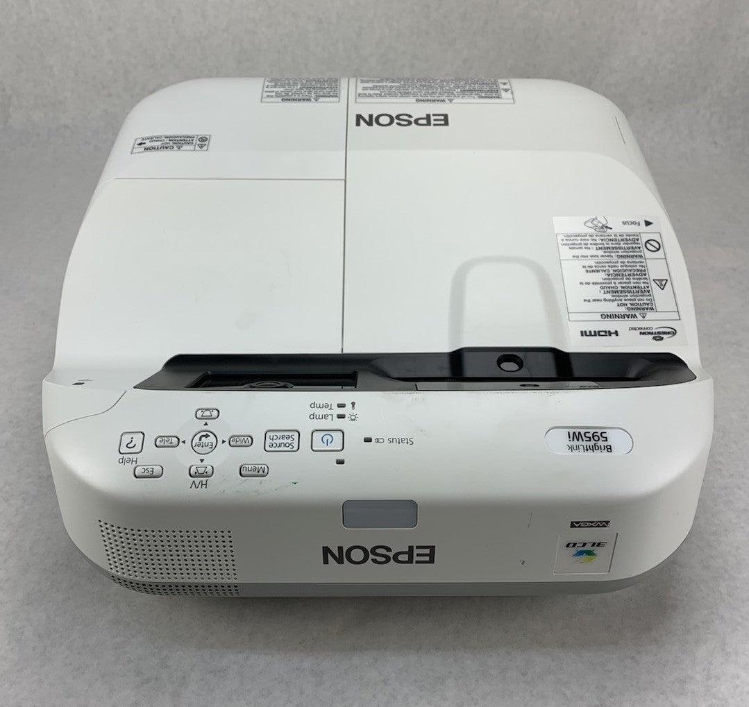 Epson BrightLink 595Wi H599A LCD Lamp Projector 713 Lamp Hours - No Remote3