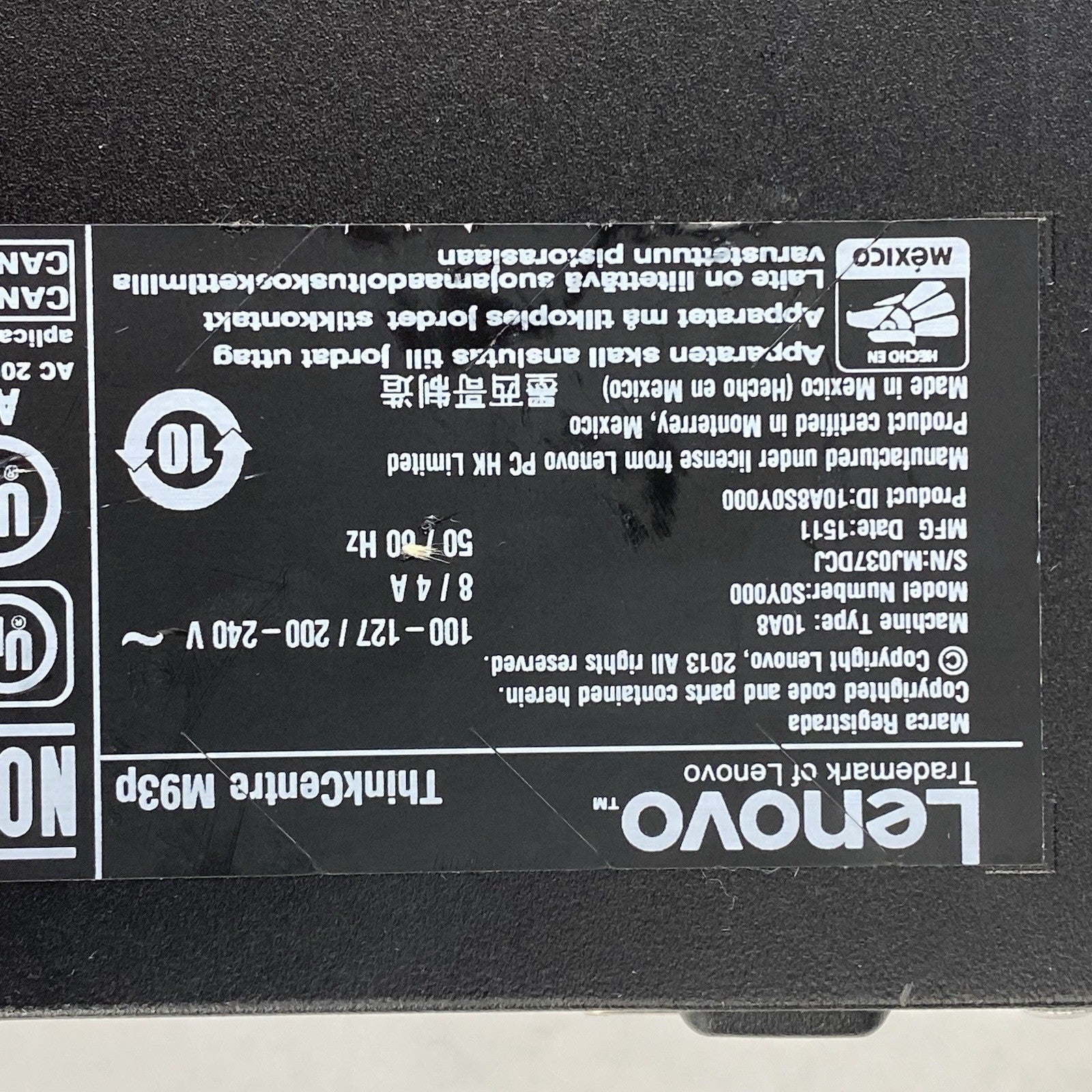 Lenovo ThinkCentre M93p SFF Intel Core i5-4570 3.2GHz 4GB RAM No HDD No OS