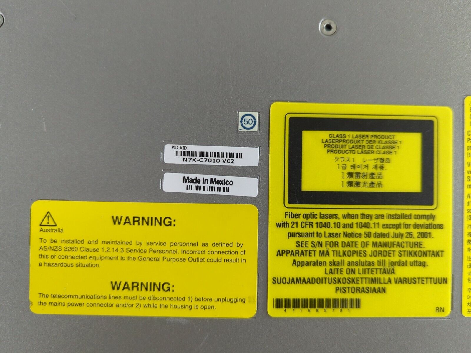 Pair of Cisco Nexus 7000 N7K-C7010 10-Slot Switch Chassis No Modules No Cables