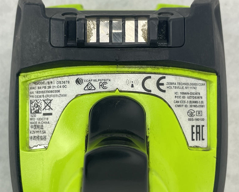 Zebra DS3678-SR0F003VZWW Wireless Barcode Scanner No Battery Untested For Parts