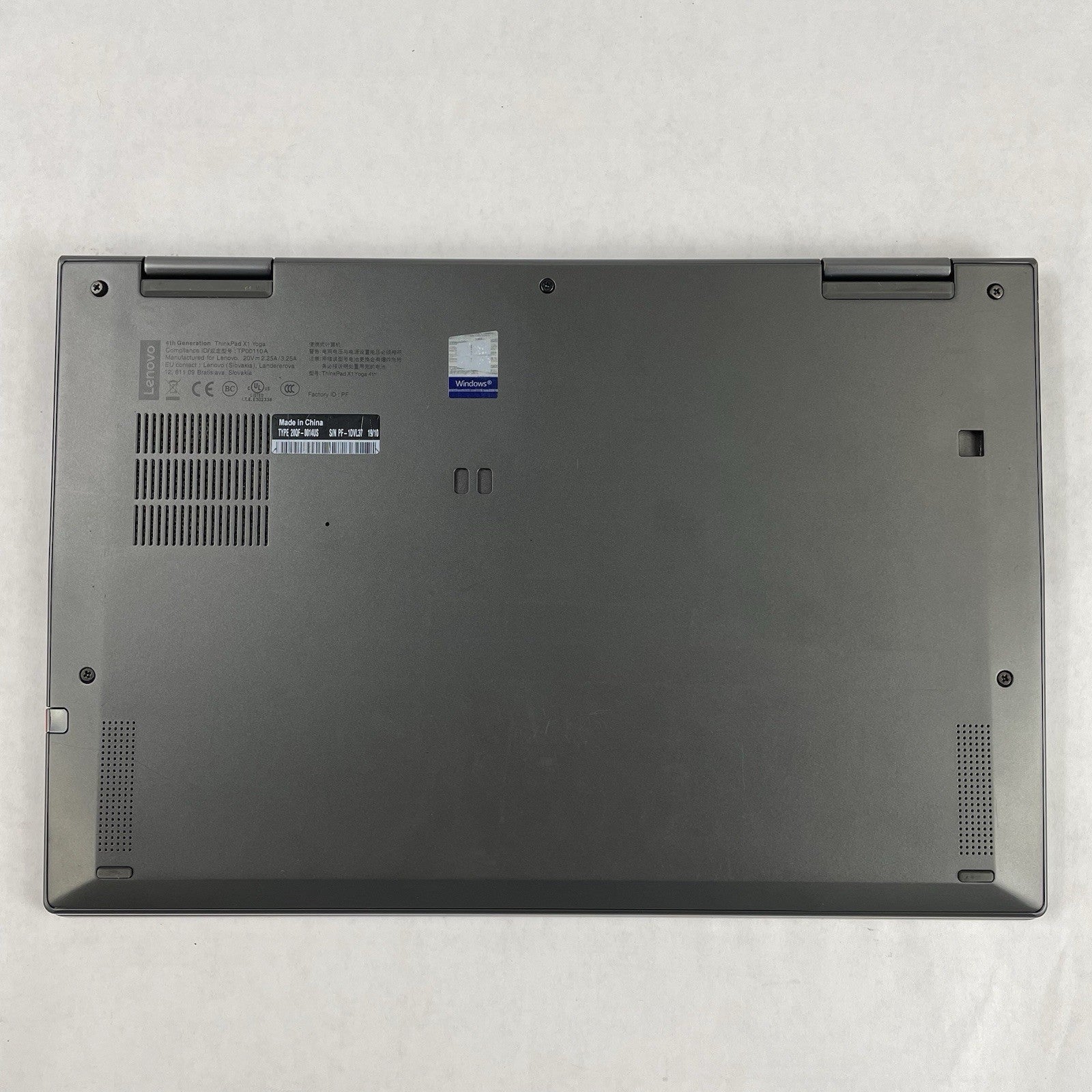 Lenovo ThinkPad X1 Yoga 4Gen 14" i5-8265U 1.60 GHz 16 GB RAM No SSD/OS/AC13
