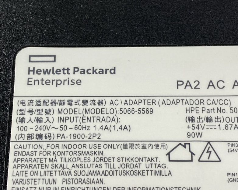 HP 5066-5569 54V 1.67A 90W 4 Pin PA2 AC Adapter - No Power Cord