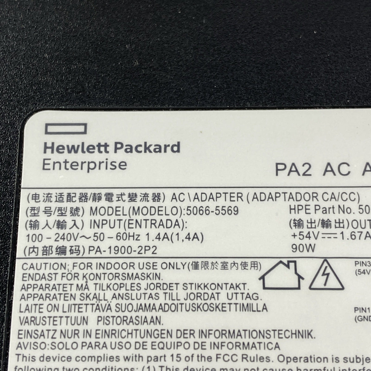 HP 5066-5569 54V 1.67A 90W 4 Pin PA2 AC Adapter - No Power Cord7