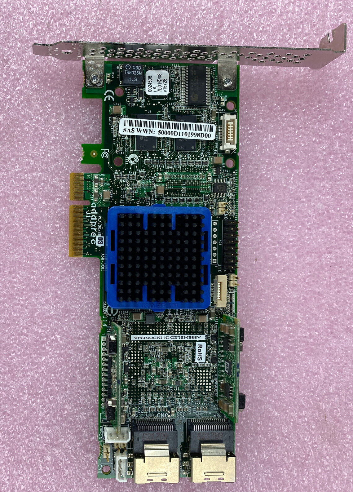 Adaptec Raid Controller Card ASR-3805 128MB