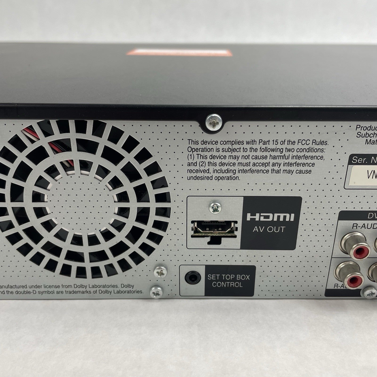 Panasonic DMR-EA38V DVD Recorder VCR Combo HDMI 1080p Tested No Power Cord