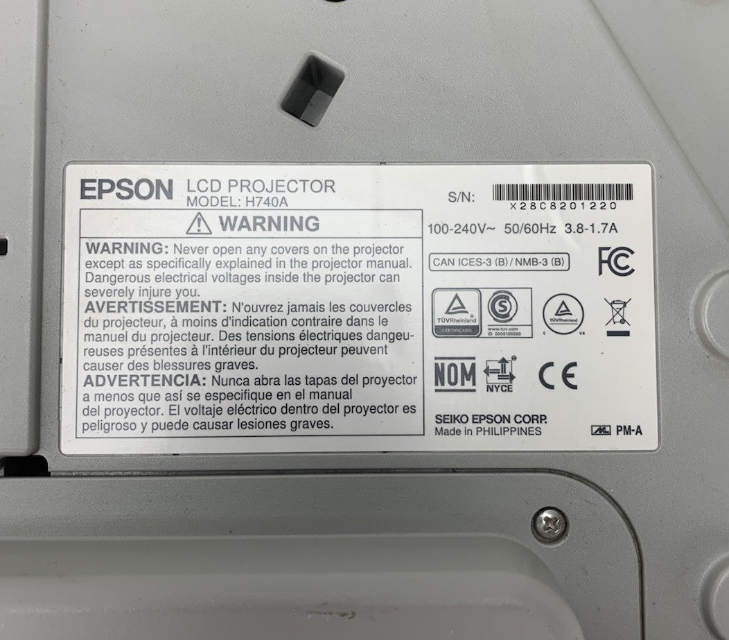 Epson PowerLite 695Wi H740A LCD Lamp Projector 2347 Lamp Hours - No Remote7