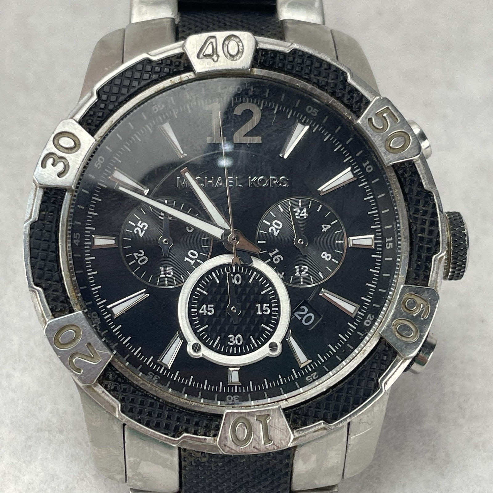 Michael Kors MK-8199 Chronograph Quartz Parts Or Repair Not Ticking2