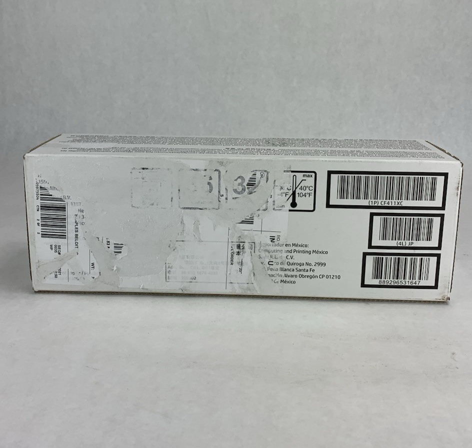 HP CF411XC CF411 00906 Cyan Toner Cartridge LaserJet Pro M452  EXP. 20202