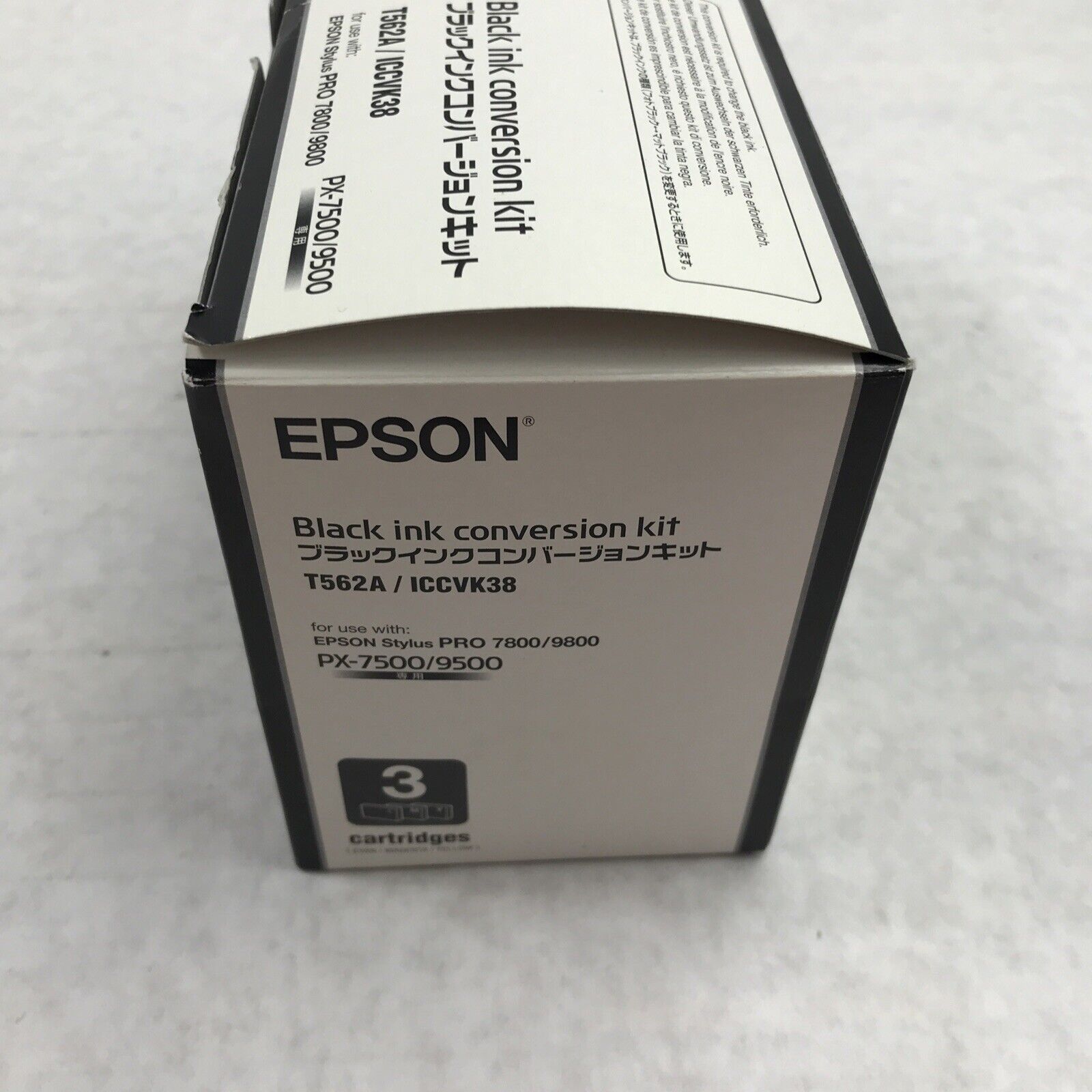 Epson T5652A ICCVK38 PX-7500/9500 Black Ink Conversion Kit 3 Cartridges