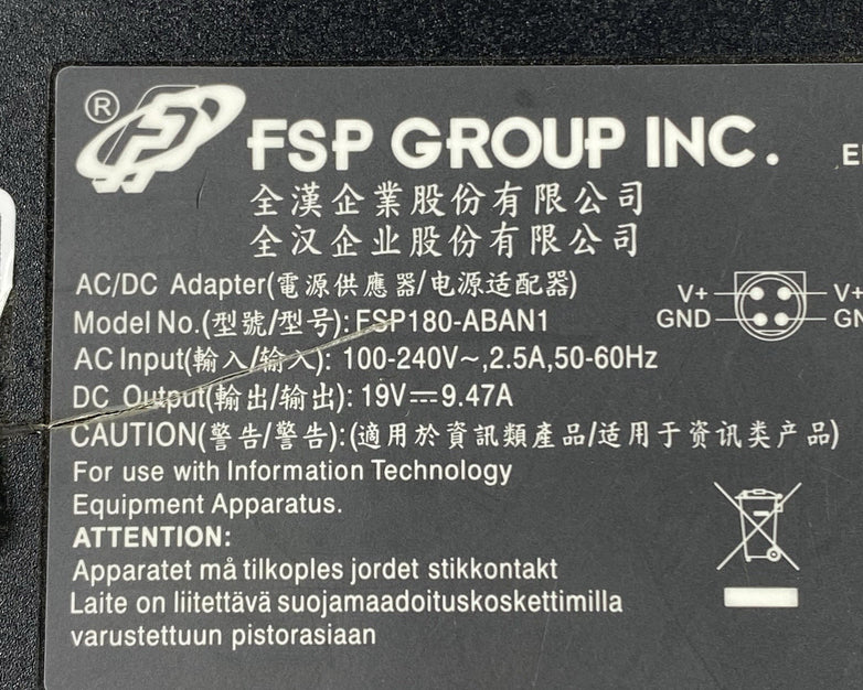 FSP Group FSP180-ABAN1 19V 9.47A 180W AC Adapter