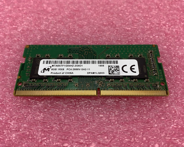 Micron MTA8ATF1G64HZ-2G6D1 PC4-2666V-SA2-11 8GB 1Rx8 Desktop Memory RAM