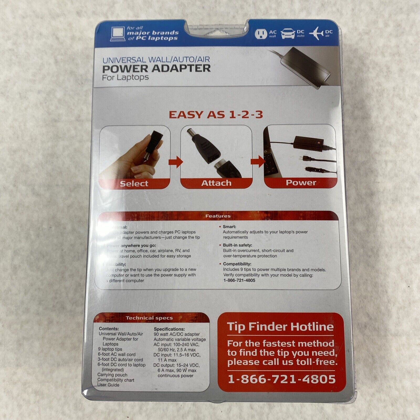 Targus APM62US Universal Power Adapter for Laptops SEALED 425-1642-001A
