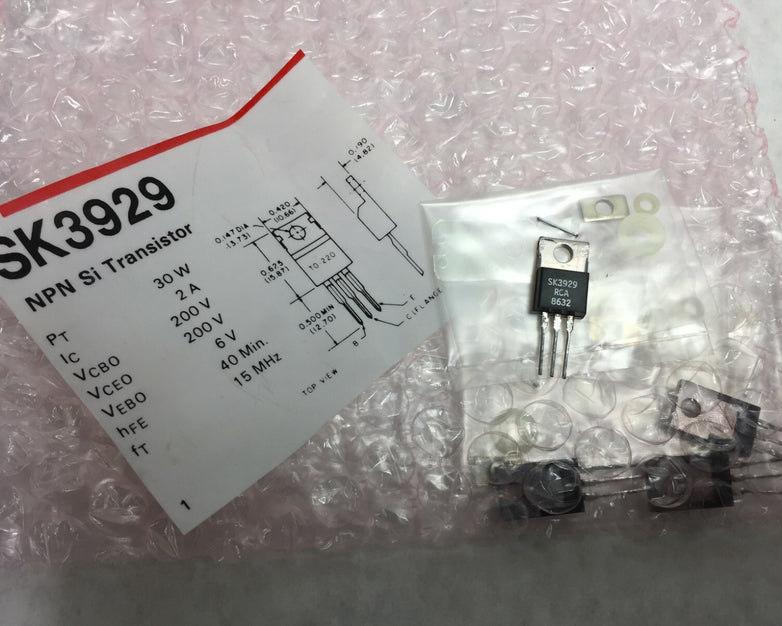 NOS RCA SK3929 NPN Si Transistor  Lot of 4