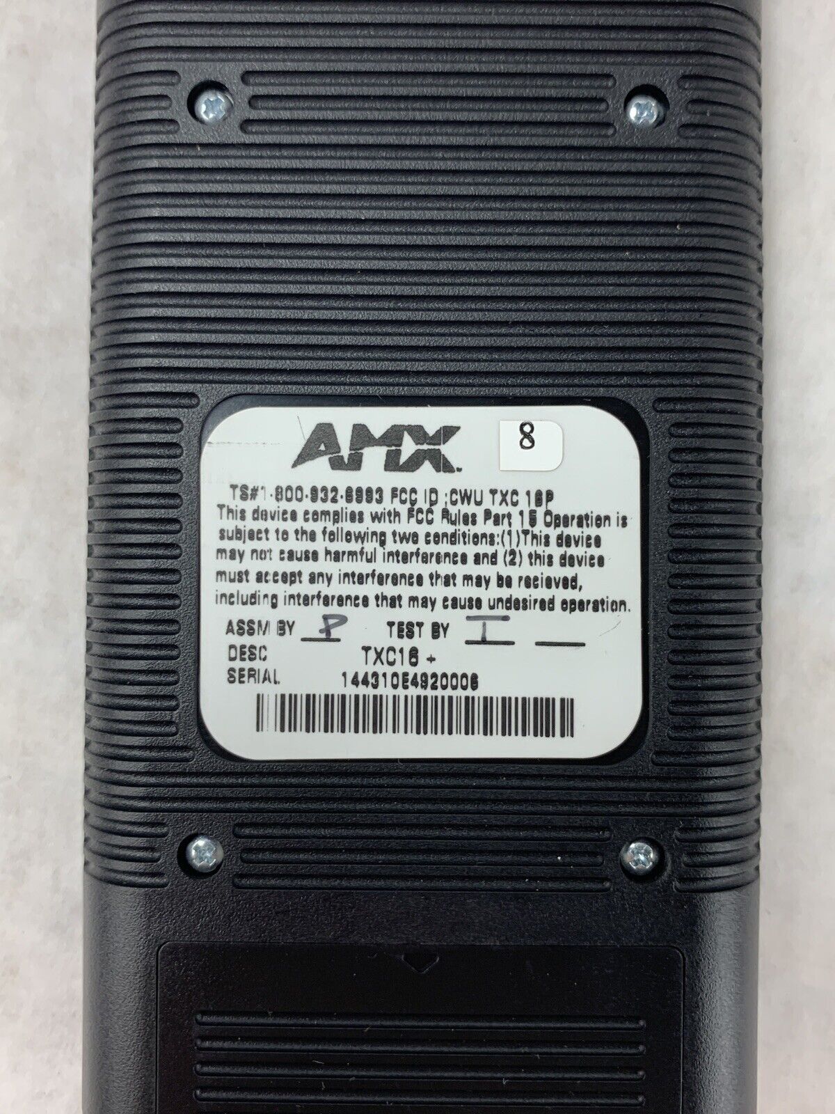 AMX 8 Button Transmitter FG144-310 Untested