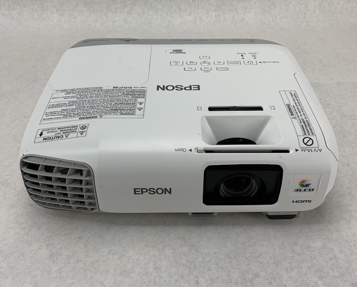 Epson PowerLite 98H H687A LCD Lamp Projector 1803 Lamp Hours - No Remote1