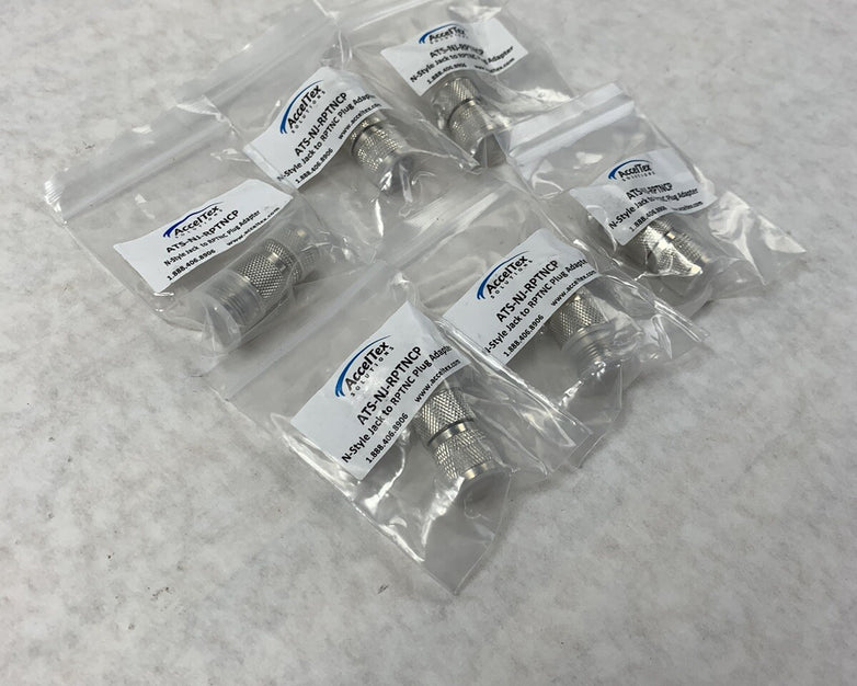 AccelTex N-Style Bulkhead Jack to Plug Arrestor ATS-NJ-RTPNCP (Lot of 6)