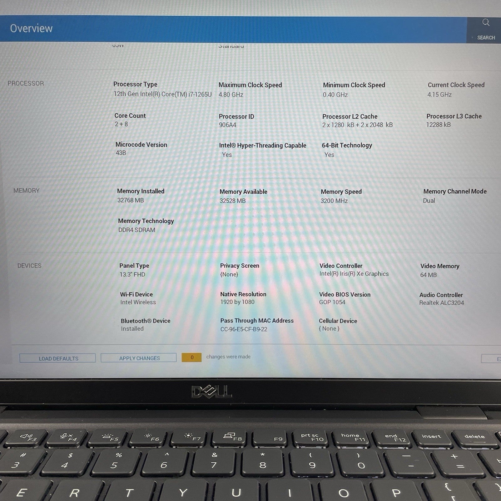 Dell Latitude 7330 13.3" i7-1265U 4.15 GHz 32 GB RAM No SSD/OS/AC - Bad Bottom2