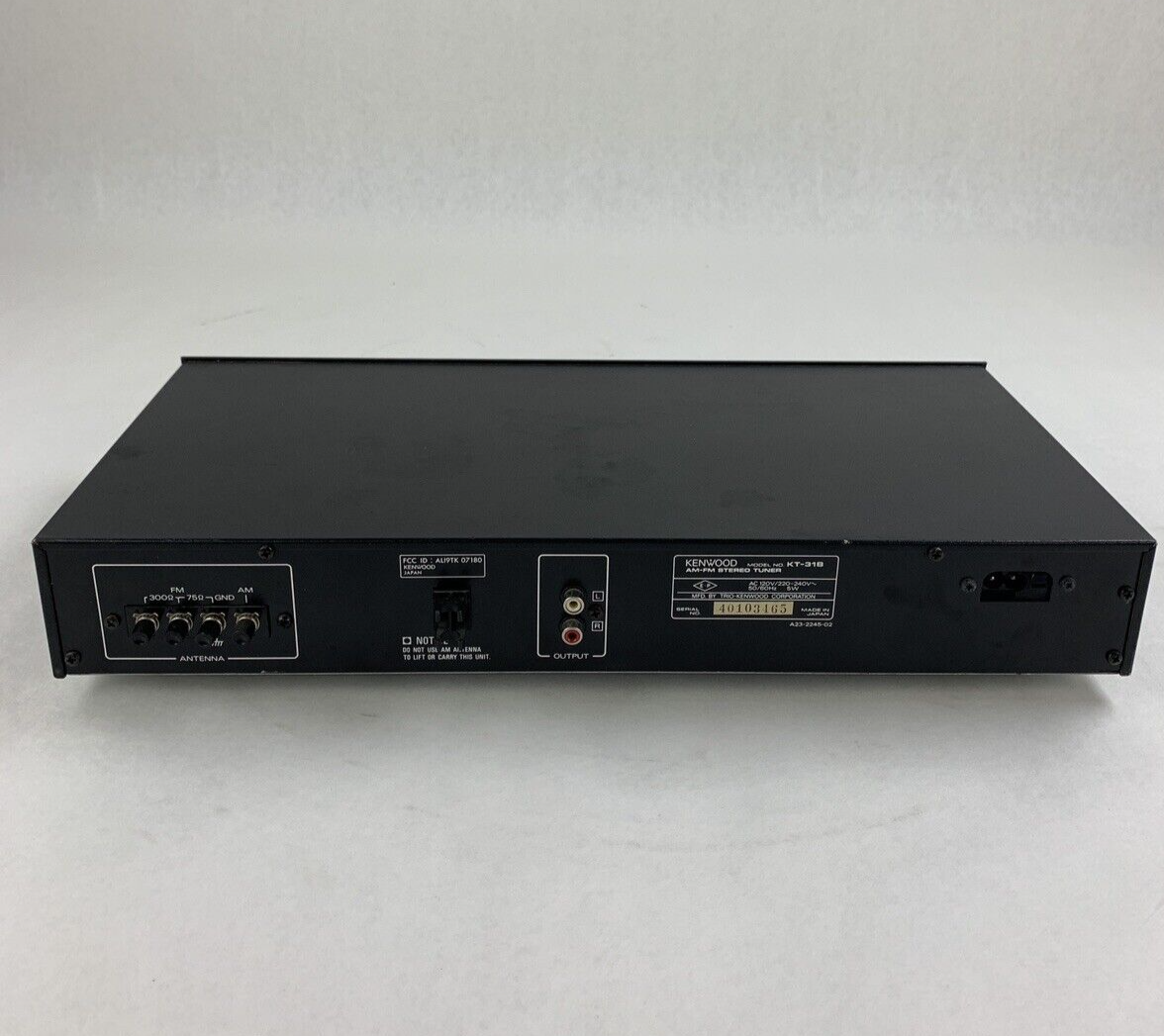 Kenwood KT-31B AM-FM Stereo Tuner Black Tested