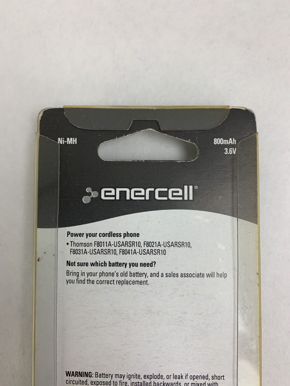 Enercell Cordless Phone Battery 800mAh 3.6 V Ni-MH 23-892 Radio Shack New