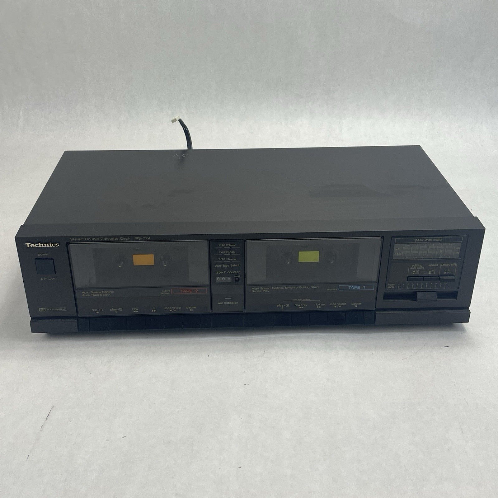 Technics RS-T24 Dual  Cassette Deck Player Recorder Dubbing Untested Parts1
