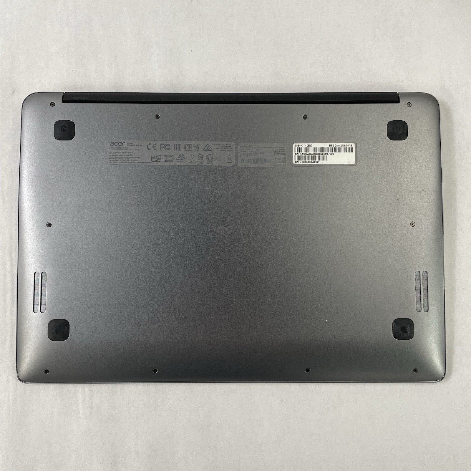 Acer Chromebook 14 CB3-431 14" Celeron N3160 1.60 GHz 4 GB RAM 16 GB HDD No AC13