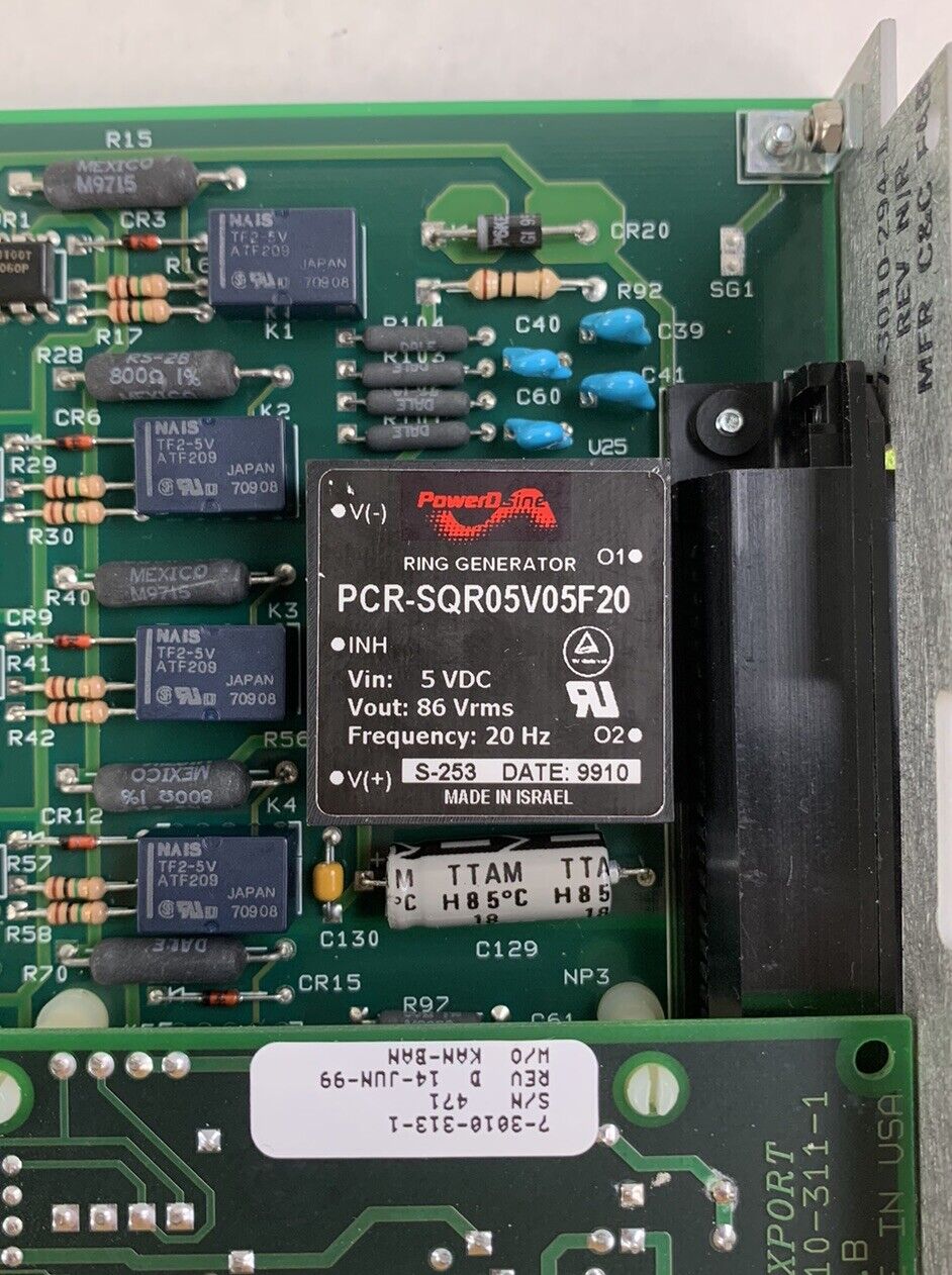 Northern Telecom 6 Channel FXS Card NCT1KTYAAA 3010-291-1 Board F-3010-200A-111