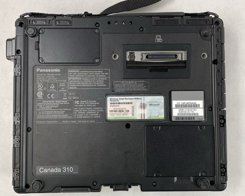 Panasonic ToughBook CF-19 10.6" Core 2 Duo U9300 1.20 GHz 2 GB RAM No SSD/OS/AC