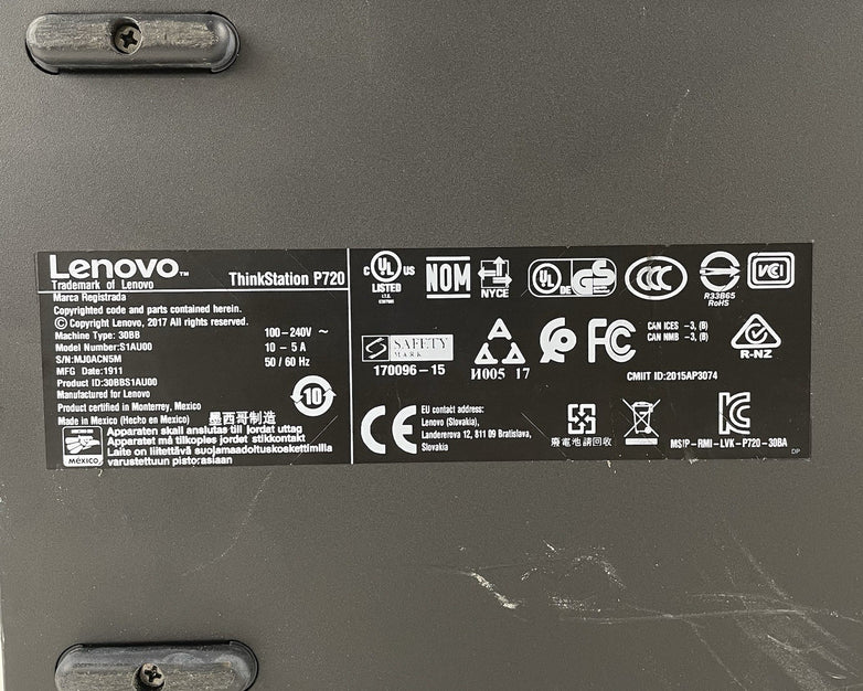 Lenovo ThinkStation P720 2x Xeon Silver 4110 2.10 GHz 32 GB RAM No GPU/HDD