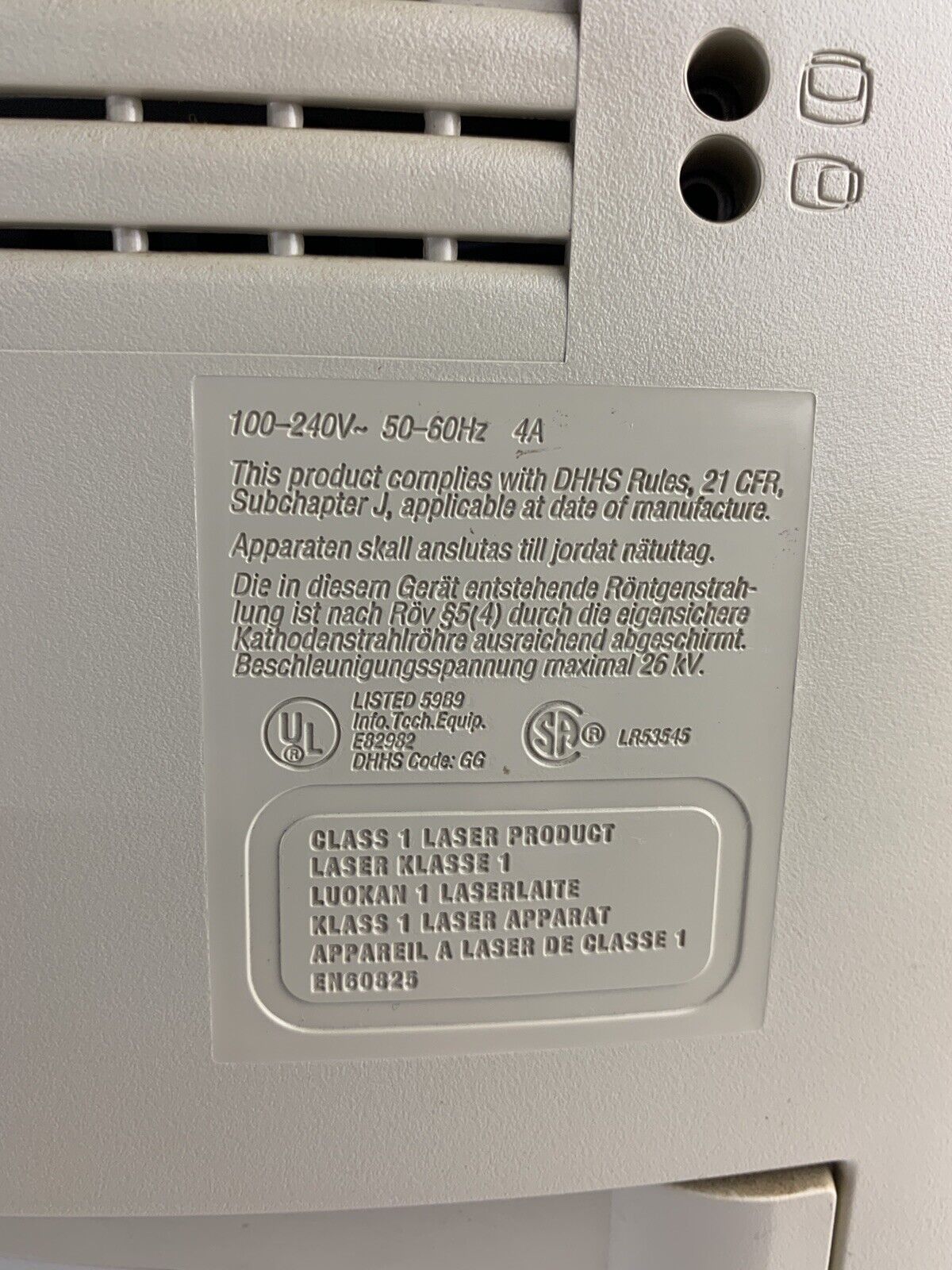 Power Macintosh 5200/75LC PowerPC Computer Power PC 603 75 Mhz Ram No OS No HDD