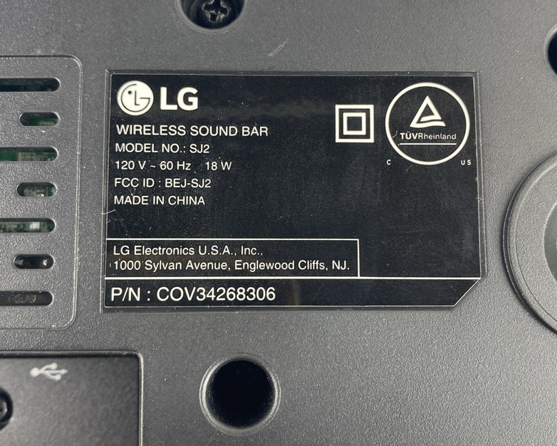LG SJ2 Sound Bar Dolby Audio Tested No Subwoofer