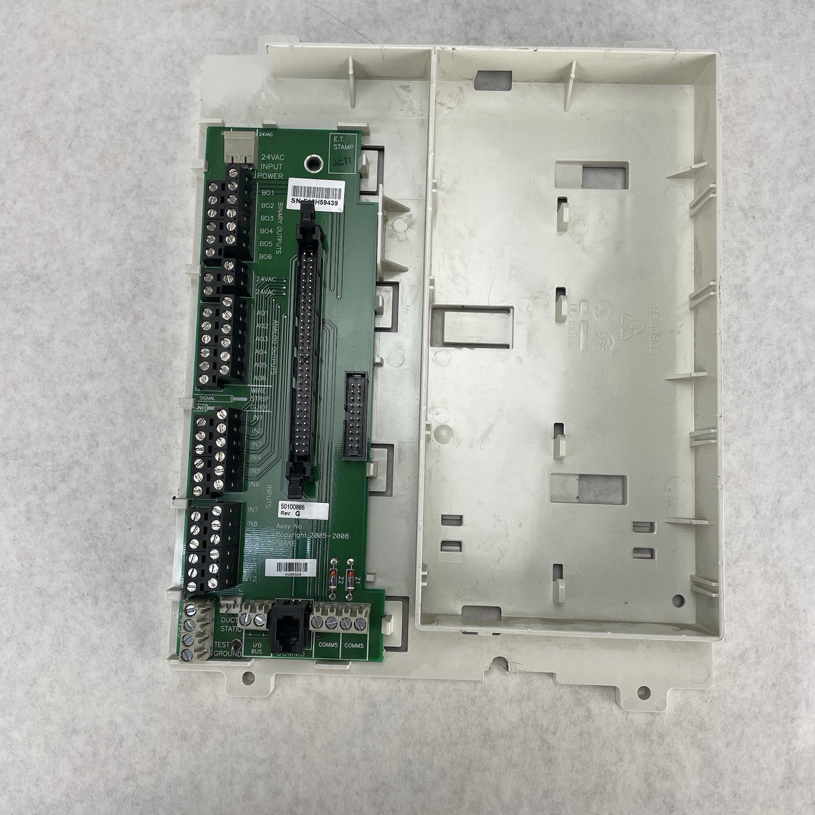 Trane MOD01254 S3090032062 Termination Module REV-G 24 Volt with Lower Carrage